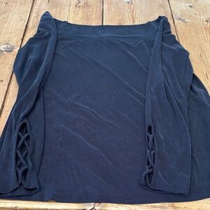 Splendid Navy Long Sleeve Top with Lace Detail